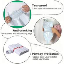 100pcs High-Quality White Self-Sealing Mailing Bags - Durable Polyethylene Envelopes For Office, Halloween, Valentine's Day, Mother's Day, Graduation, Birthday, Waterproof Logistics Packaging Bags, Made Of Virgin Material, No Odor, Flexible, Strong Tensile, Tear Resistant, Express Delivery Bags Back To School