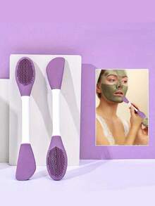 9pcs Double-Headed Silicone Mask Brush, Face Cleansing Massage Brush Mud Mask Smear Face Homemade Soft Mask Tool Special Brush, Deep Cleansing And Acne Removal, Gentle And Hypoallergenic, No Electricity Required,Face Scrubber,Beauty,Skin Care Products,Spa,Self Care,Skin Care Tools,Face Care,Esthetician Supplies,Skin,Face Wash,Facial - Multicolor - View 4