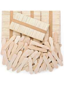 100pcs Ice Cream Sticks Popsicle Sticks DIY Handmade Crafting Materials Model Ice Cream Bar Wood Pieces Wooden Sticks
