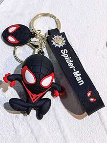 1/4pcs Superhero Spidermanes Keychains Cartoon Spider Man Doll Keyrings Avengers Anime Figure Pendant Keyholder Car Key Chains Christmas Gifts