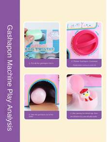 儿童趣味扭蛋机游戏，亲子互动玩具，儿童娃娃抓机玩具，扭蛋机礼物，男孩女孩生日礼物（颜色配件随机，手工测量可能有轻微偏差） - 彩色 - 查看 5