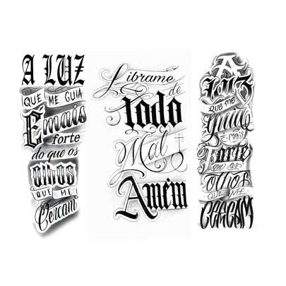 3 Tatuagens Temporaria Tema Frases