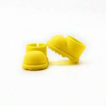 1 pieza [Botas de lluvia cortas de silicona para muñecas con soporte] Botas cortas de silicona de 17 cm de largo, accesorios de zapatos para muñecas (Solo se venden las botas, la muñeca no está incluida)