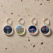 1pc/3pcs/5pcs/10pcs/20pcs/30pcs/50pcs Personalized Rectangular/Round Acrylic Keychain, Two Styles Available, Customizable Photo. Ideal For Holidays, Birthdays, Gifts For Friends, Family, Coworkers