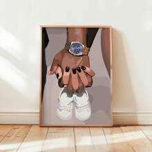 1 pièce Tableau de couple noir, cadeau pour nouveau-né, cadeau pour papa, impression d'art noir, TÉLÉCHARGEMENT NUMÉRIQUE, décoration murale, décoration murale pour homme, décoration de maison de couple noir avec cadre en option