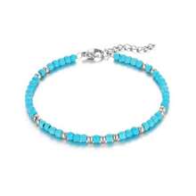 1pc Fashion Minimalist Versatile Stainless Steel & Natural Stone Bracelet, Multi-Color Options Suitable For Women Daily Wear