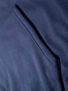 Conjunto de sudadera con capucha para hombre Boston Est 1997, chándal deportivo de poliéster con bolsillos, sudadera con capucha informal de punto holgado de otoño/invierno con estampado y pantalones de chándal, conjunto de salón de punto holgado de manga larga - Azul Marino - Ver 5