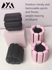 MEIYIXING MEIYIXING 1 Pair Wrist And Ankle Weights Set,1 Lb (450g),1 Lb Silicone Waterproof Adjustable Strength Exercise Fitness Equipment Wearable Wrist Ankle Weight Bracelet Leg Wrist Weight Weight Fitness Massage Strap,Set Of 2 Silicone Weighted Bracelets For Running, Fitness, Yoga, Swimming - , Waterproof, Comfortable - Black And Orange-Red Adjustable Wrist And Ankle Exercise Weights