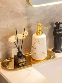 1 件不锈钢搁板/托盘，豪华浴室梳妆台收纳架 - 彩色 - 查看 9