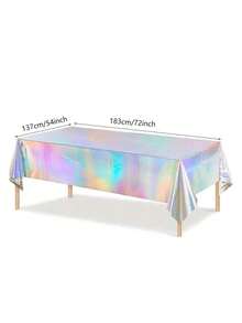 1 pièce Décorations de fête d''anniversaire de la sirène, nappe de table de sirène, nappe en plastique jetable pour la fête d''anniversaire sous le thème de la princesse de