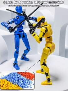 13 Joints Movable Action Figure Doll Model Robot Building Blocks Toy, 13 Joints Movable 3D Toy Dog DIY Assembly Toy, 360 Degree Flexible Joints