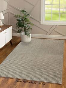 1pc Jute Appearance Minimalist Design Durable Anti-Dirt Indoor/Outdoor Entrance Mat, Absorbent Soft Easy To Clean, Machine Washable, Suitable For Living Room, Kitchen, Non-Slip Hallway Carpet, Round Carpet, Multiple Colors Available, Living Room Carpet, Bedroom Carpet, Living Room Area Rug, Living Room Carpet, Home Decor, Also Suitable For Bathroom Mat, Room Decor, Home Carpet - Màu be - Xem 14