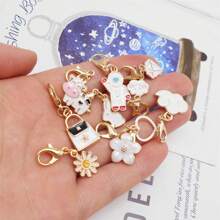 10Pcs Cute Enamel Charms Set - Multicolor Pendants With Lobster Clasp,Bag & Shoe Charm,Jewelry Supplies For DIY Bracelet Keychain