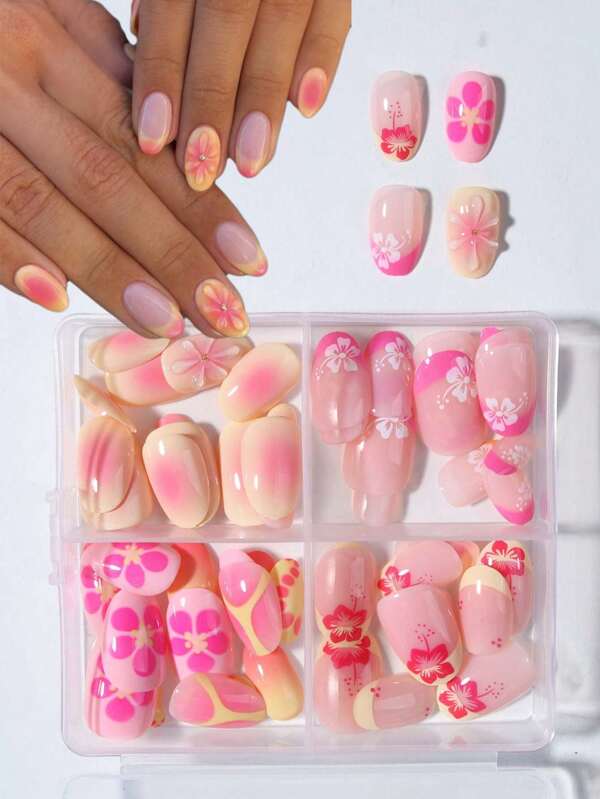 96 قطعة (4 مختلطة) أظافر جل ثلاثية الأبعاد بتصميم زهرة الخبيزة، أظافر فرنسية قصيرة وردية وصفراء وبيضاء، مجموعة أظافر صناعية قصيرة مثالية للاستخدام اليومي والحفلات، تشمل: 1 قطعة جيلي جل و 1 قطعة مبرد أظافر. سهلة الارتداء لأظافر الصيف وتصميم الأظافر الفرنسية للنساء والفتيات