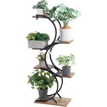 4 Tier Plant Stand Indoor, Space-Saving Planter Shelves Flower Pot, Tiered Wrought Metal Flower Shelf Plants Holder Display Rack, Flower Pot Holder Shelf For Living Room, Patio, Balcony - 雙S - 查看 1