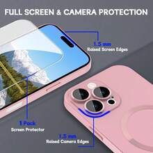 1 Piece Magnetic Phone Case, Magnetic Induction Slim Case Cell Phone Cover, Compatible With Apple 16/16Pro/16Plus/16ProMax - 查看 5
