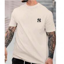 Kit 3 Men's T-Shirts 100% Cotton Blouse Comfortable Round Neck Shirt Various Colors Immediate Shipping - 白色 - 查看 3