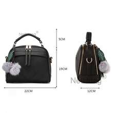 NetHong PU Leather Small Handbag For Women Girl Fashion Tassel Messenger Bags With Ball Female Shoulder Bags Ladies Party Crossby Bag - Black - View 9
