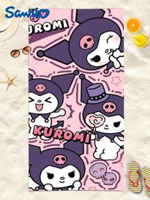 1 pièce Serviette de plage Kuromi, serviette de bain dessin animé violette, serviette de plage Sanrio mignonne, séchage rapide, 75x150cm, douce et confortable. Un indispensable pour les fêtes de plage, les piscines et les vacances à la plage. Convient pour le fitness, le yoga, la natation et les excursions à la plage. Un cadeau parfait pour les anniversaires, les amis, les cadeaux commémoratifs pour les femmes, la décoration, la décoration intérieure, les cadeaux de la Saint-Valentin, le mariage d'été, le retour à l'école, les fournitures scolaires, la décoration de la chambre