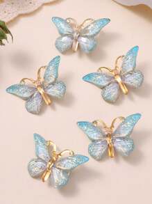 10 piezas de pasadores de pelo con mariposas 3D para niños, accesorios de pelo lindos de color degradado para niñas
