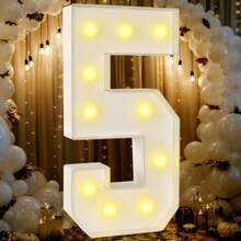 3ft Marquee Numbers, Light Up Numbers, Mosaic Numbers For Balloons, Number 1 Balloon Frame, Marquee Light Up Letters,0123456789st Birthday Decorations, First Party Anniversary Decorations