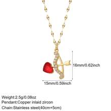 1pc Stainless Steel Lips Detail Clavicle Chain Necklace For Women