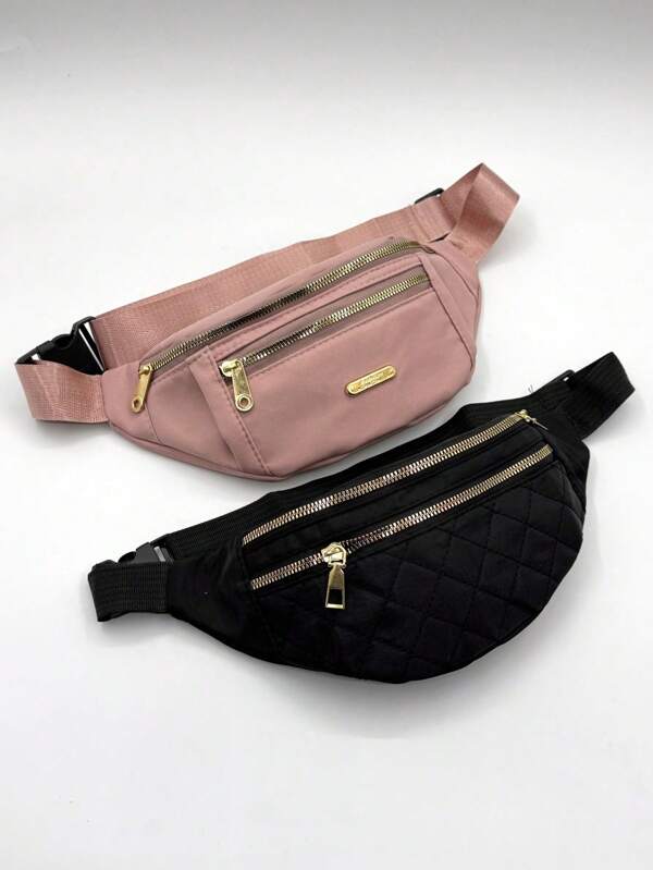 2 piezas Bolso de cintura de mujer elegante, nuevo bolso cruzado multifuncional y versátil con cinturón de moda