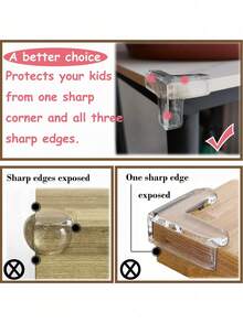 Silicone Corner Protector Baby Proofing,Table Corner Protectors For Baby,Strong Adhesive T Shaped Baby Head Protector Table Corner Protectors For Furniture - Multicolor - View 9