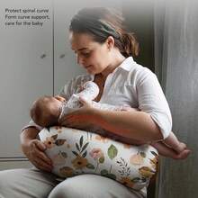 Almohada de lactancia Multifuncional en forma de U Ergonómica Lavable Almohada de lactancia para bebés Embarazadas Estampado de estrellas - Verde - Ver 8