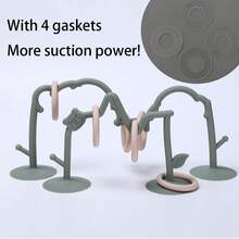 Silicone Intelligence Toys With Suction Cup Circular Puzzle Toys, Baby Hands-On Desktop Playthings