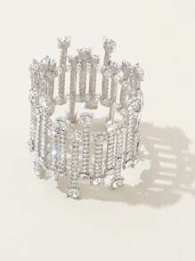 Glamorous Artificial Crystal Decor Bangle For Women For Party