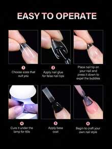 240pcs Matte Finish Full Cover Press-On Nails, Coffin Shaped Artificial Nails, Thin Front Thick Back Design For Secure Fit, Reusable Gel Extension Nail Stickers, DIY Nail Art Supplies For Women