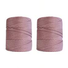 3mm Około 240g Kolorowa pleciona lina Pusta nić Rzemiosło Dekoracja DIY Tkana torba Ręcznie robione akcesoria do toreb Włókno poliestrowe - 3mm 2szt - Zobacz 9