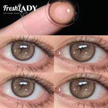 FRESH LADY 1副 Freshlady Everyday Color Contacts Pupilentes Dolly Stacie 14.5mm Colored Contact Lides 1 Year Dispensable