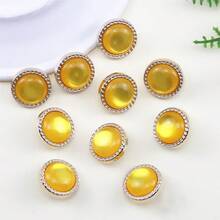 10pcs Bead Decor Button - Beige - View 10