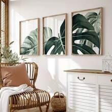 3 Cái/Bộ Khung Canvas Poster Tùy Chọn, Nghệ Thuật Hiện Đại, Tranh Lá Cây Nhiệt Đới Monstera, Minh Họa Thực Vật Triptych, Quà Tặng Lý Tưởng Cho Trang Trí Phòng Ngủ Phòng Khách Trang Trí Hành Lang, Nghệ Thuật Treo Tường, Trang Trí Tường, Trang Trí Mùa Đông, Trang Trí Phòng, Nghệ Thuật Treo Tường Có Khung - Nhiều màu - Xem 2