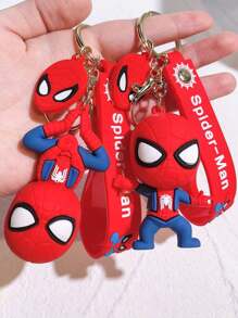 1/4pcs Superhero Spidermanes Keychains Cartoon Spider Man Doll Keyrings Avengers Anime Figure Pendant Keyholder Car Key Chains Christmas Gifts