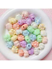 10/20/30pcs Fashionable Cute Colorful Cat Paw Acrylic Beads For DIY Jewelry Making - Bead - View 4