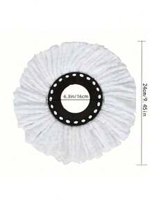 1/3/5/6/8 Pcs Rotating Mop Replacement Heads, With Ultra-Fine Fiber And Washable Features, Compatible With Round Vortex Rotating Mop, Standard Round Cleaning Replacement, Home Cleaning Essential For Mirror-Like Smooth Floor, Removes Grease And Dust