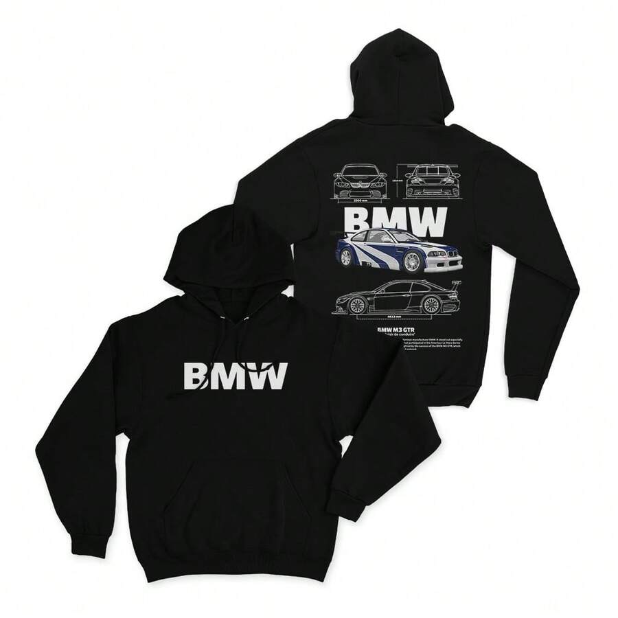 BMW M3 GTR Cotton Kangaroo Sweatshirt Launch - màu đen - Xem 1