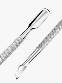 2pcs/Set Stainless Steel Cuticle Nipper & Pusher, Manicure Tool Kit