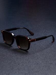 New Vintage Classic Square Small Frame Fashion Glasses, Unisex Simple Versatile High-End Casual, Daily, Party, Street Style Fashion Glasses, Suitable For Everyday Wear - Multicolor - View 8