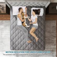 Twin Full Queen King Hybrid Mattress In A Box, 10/12 Inch Euro Top Mattress Medium Firm For Back & Lumbar Support, 100 Night Trial, Pocket Spring Bed For Motion Isolation & Pressure Relief