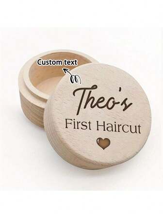 Custom Vintage Wooden Hair Collection Memorial Box - First Haircut And Pregnant Hair Storage, Perfect Gift For New Parents, Home Organization Essentials, Home Organization Storage Box Back To School