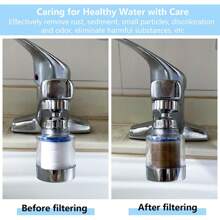 10/20/30 PCS Kitchen And Bathroom Replacement Water Filter Cartridges, 360 ° Rotating Bathroom Sink Filter - No Power Required, Blue And White, Easy To Install Sink Faucet Water Purifier Filter For Kitchen Sink Faucet Water Filter Removes Chlorine Fluoride Heavy Metals