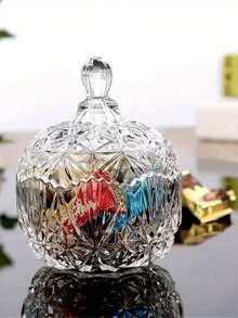 Tarro de almacenamiento con diseño de corona de cristal y estrella completa, tarro de caramelos/frutas secas para la sala de estar, tarro grande de azúcar para la cocina, joyero para regalo festivo, tarro de almacenamiento avanzado y colorido, material que inspira confianza para su uso.