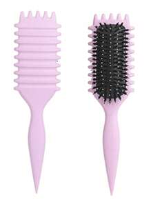 Set de cepillos definidores de rizo - Cepillos desenredantes y suavizantes para cabello rizado, textura suave, anti-frizz, para peinado diario para mujeres