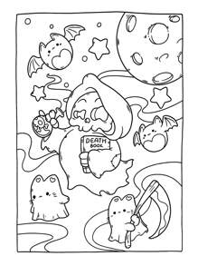 40pages CREEPY CUTIE,Coco Adult And Adolescent Spiral Binding Colouring Book, Bold And Simple, Simple And Large Design, Suitable For Relaxation, With Cute And Comfortable Patterns And Girl's Life Scenes (Bold And Simple Coloring) Very Suitable For Friends, Family And Colleagues, Relax Body And Mind, Relieve Stress, And Give A Beautiful Calendar As A Gift,Back To School,School Supplies