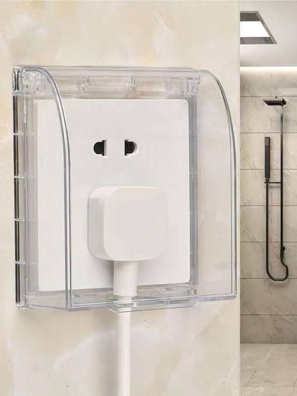 1 Stück moderne Steckdosenabdeckung, mehrfarbig, aus stabilem, belastbarem Kunststoff, wasserdicht zum Schutz der Steckdose im Bad/Toilette