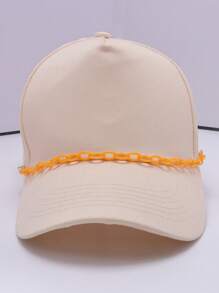 New Arrival Spring/Summer Fashion Multi-Dopamine Chain Decor Snapback Hat Accessory, Versatile Hat Chain